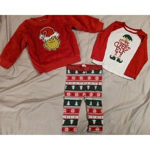 Girls Size 18 Months 3 Piece Christmas Separates Grinch EUC